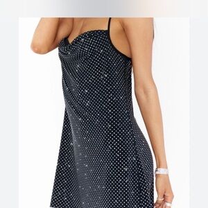 Show Me Your MuMu Black and Silver Backless Dress